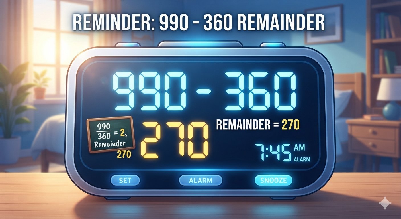 Discover the 990 - 360 Remainder Explained